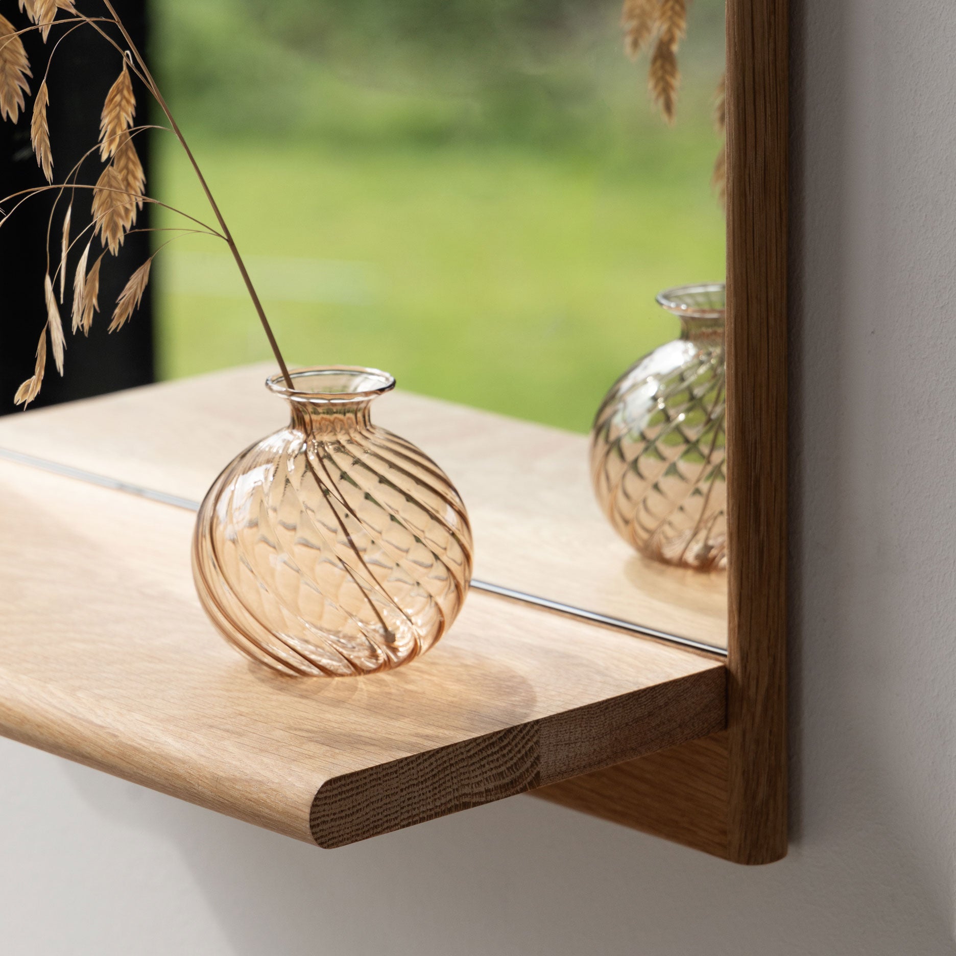 Wood spejl m.hylde/magnet